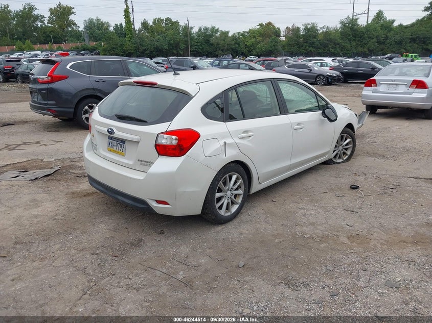 Vin: jf1gpac62e8272693, lot: 46744540, subaru impreza 2.0i premium 20144