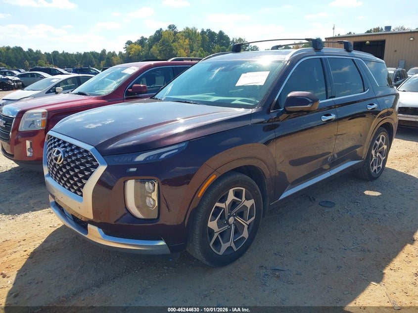 Vin: km8r74he7mu298700, lot: 46744656, hyundai palisade calligraphy 20212
