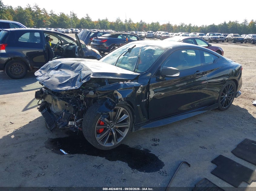 Vin: jn1fv7el0jm631206, lot: 46744842, infiniti q60 3.0t red sport 400 20182