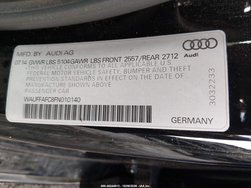 2015 AUDI A6 2.0T PREMIUM · Фото 9
