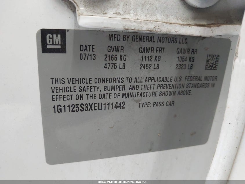2014 CHEVROLET IMPALA 2LT · Фото 9