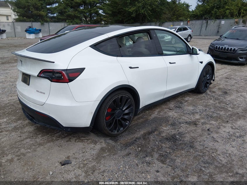 Vin: 7saygdef8nf548472, lot: 46745055, tesla model y performance dual motor all-wheel drive 20224