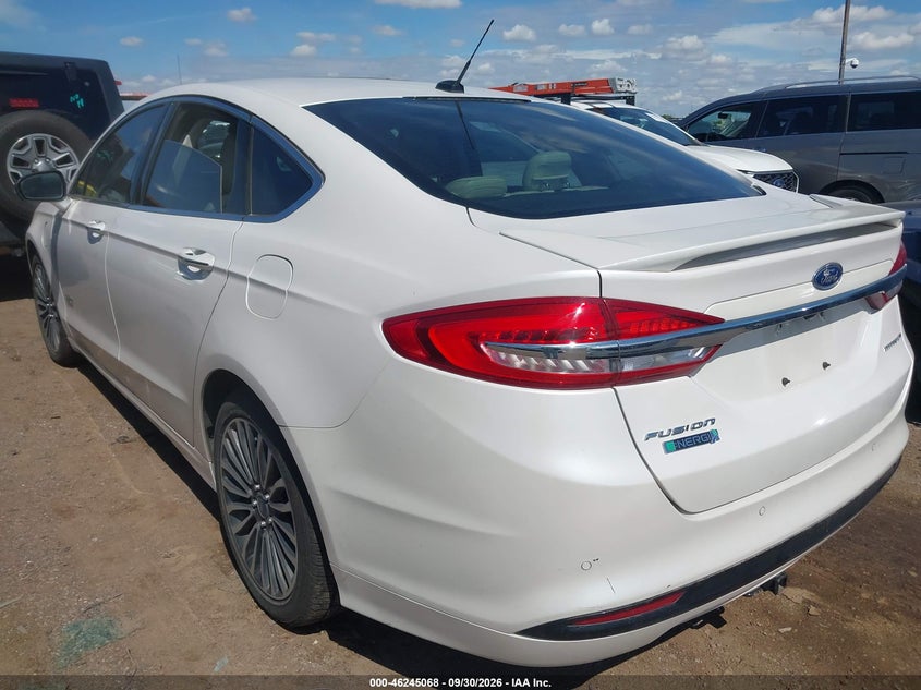 Vin: 3fa6p0su7jr225027, lot: 46745094, ford fusion energi titanium 20183