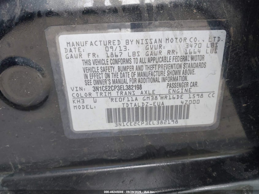 2014 NISSAN VERSA NOTE SV · Фото 9