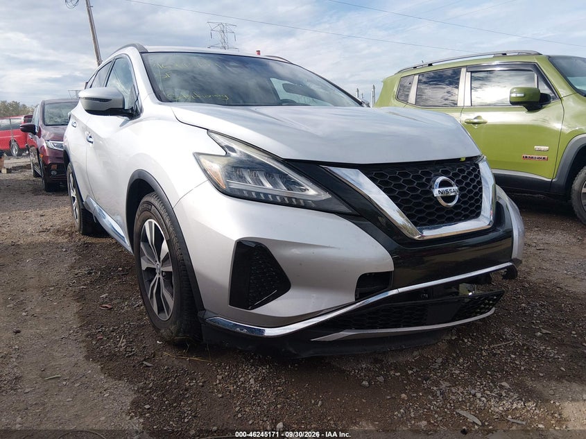Vin: 5n1az2bj9ln150395, lot: 46745197, nissan murano sv fwd 20201