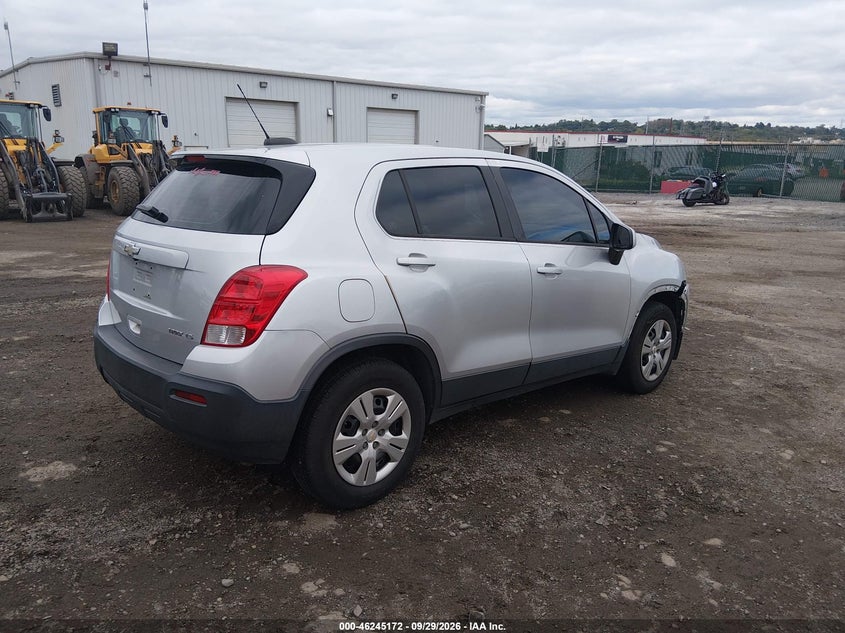 Vin: 3gncjksb8fl199550, lot: 46745198, chevrolet trax 1ls 20154
