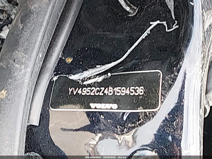 VOLVO XC90 2011 VIN YV4952CZ4B1594536