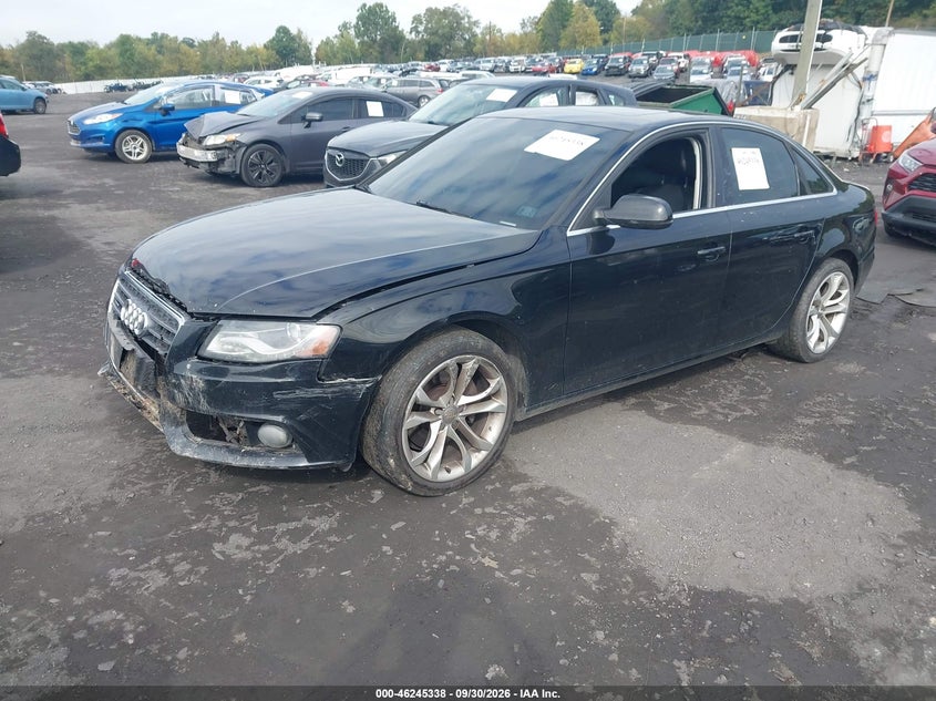 2012 Audi A4 2.0T Premium, Front End, IAAI, VIN WAUDFAFL1CN002237 — photo 2