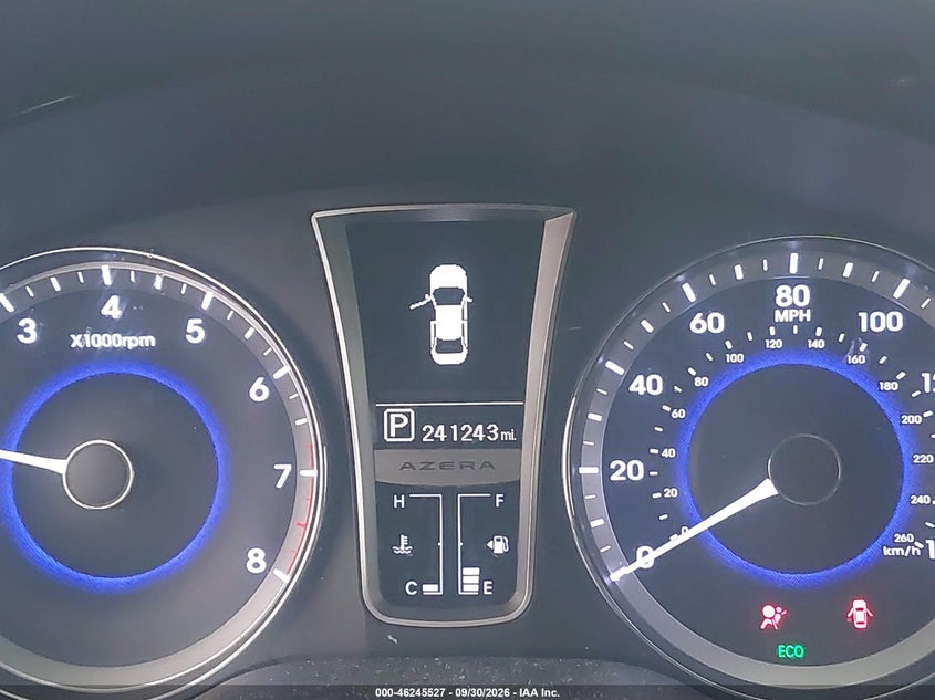 HYUNDAI AZERA 2013 VIN KMHFH4JG4DA286016