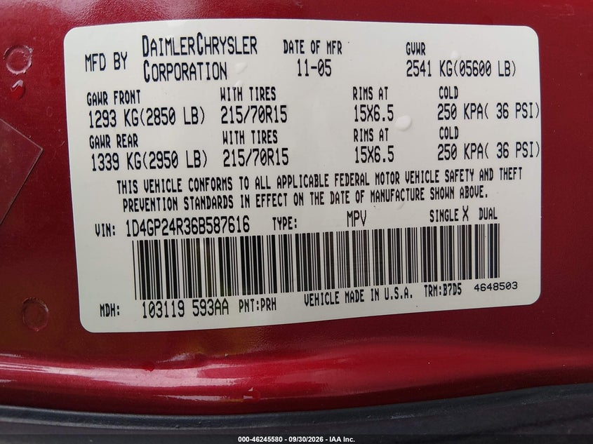 2006 DODGE GRAND CARAVAN SE · Фото 9
