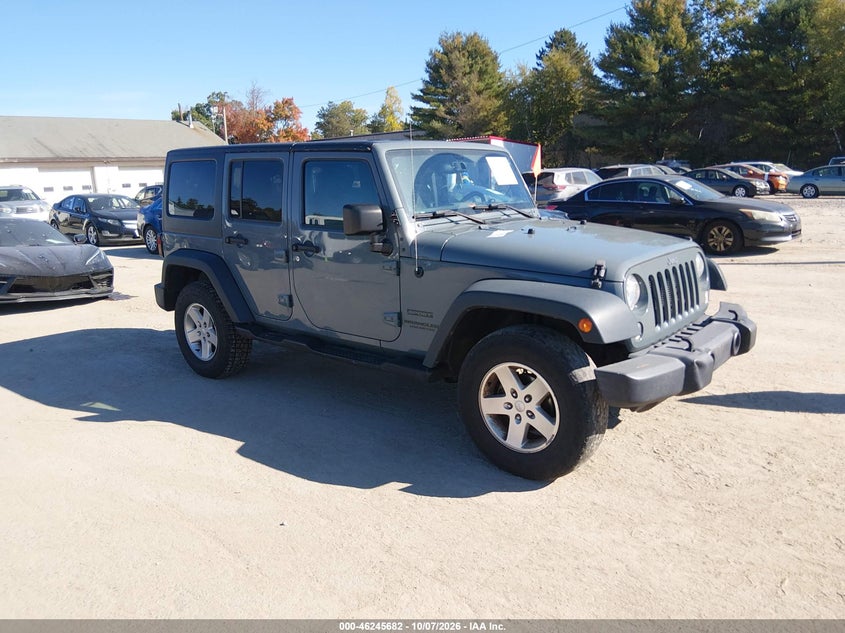 Vin: 1c4bjwdg3fl727009, lot: 46745708, jeep wrangler unlimited sport 20151