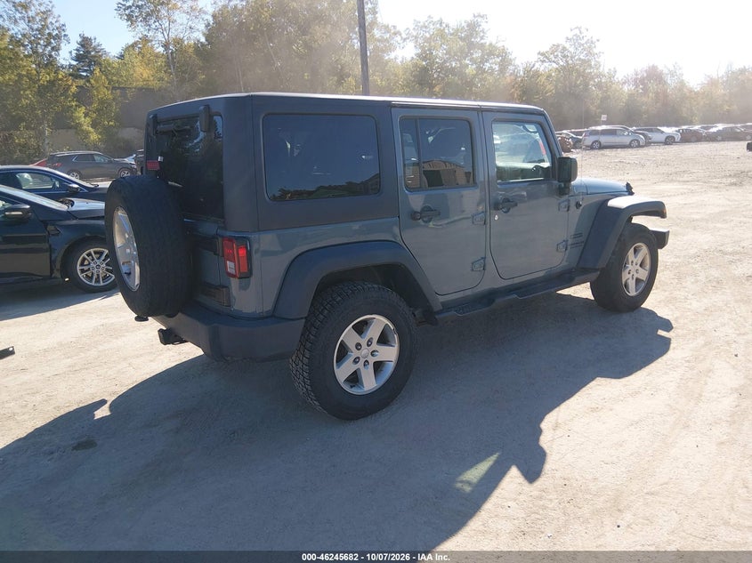Vin: 1c4bjwdg3fl727009, lot: 46745708, jeep wrangler unlimited sport 20154