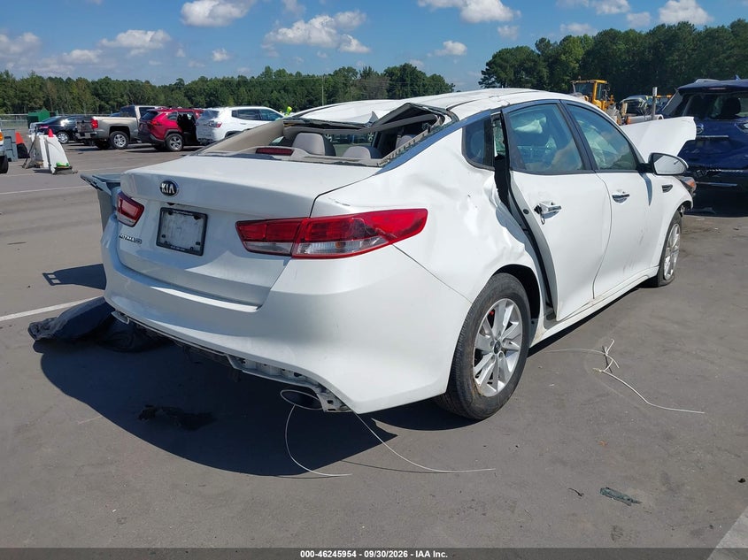 Vin: knagt4l34g5095112, lot: 46745980, kia optima lx 20164