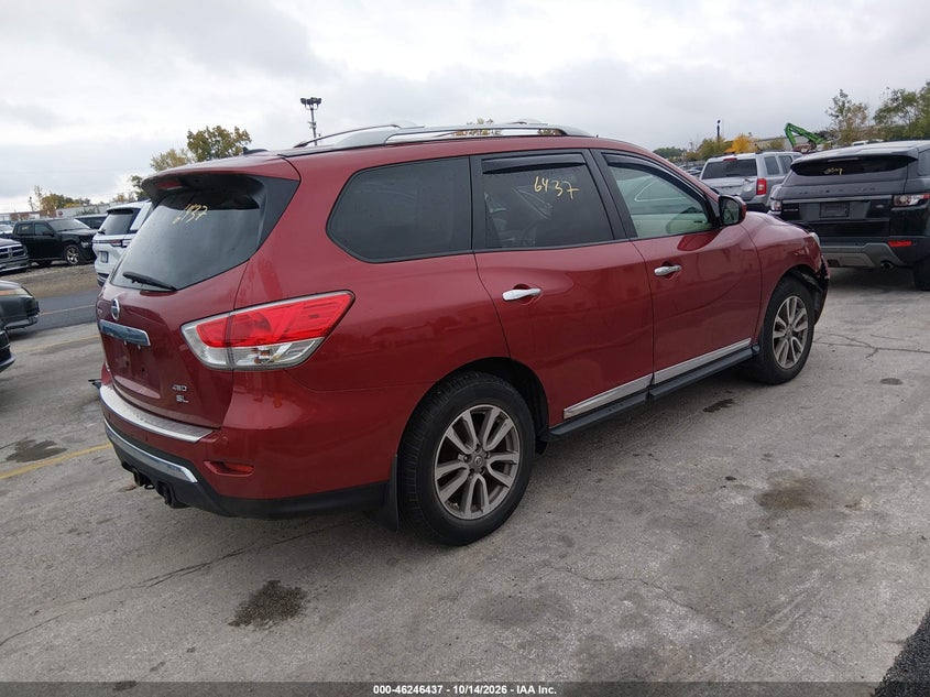 Vin: 5n1ar2mm7fc604165, lot: 46746463, nissan pathfinder sl 20154
