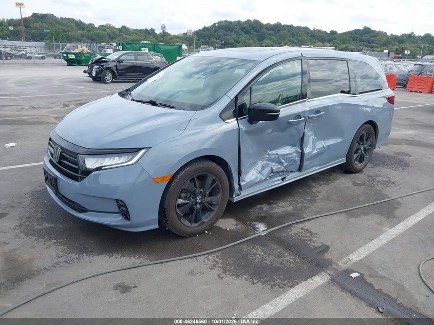 Vin: 5fnrl6h77rb043073, lot: 46746586, honda odyssey sport 20242