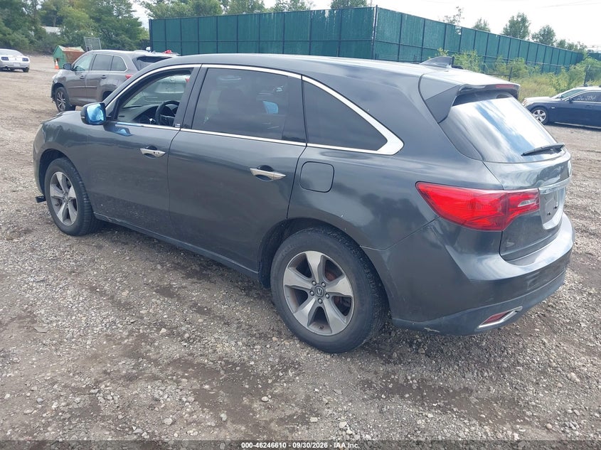 Vin: 5fryd4h2xfb009916, lot: 46746636, acura mdx 20153