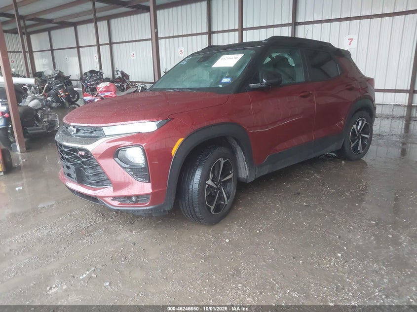 Vin: kl79mtsl2nb074145, lot: 46746676, chevrolet trailblazer fwd rs 20222