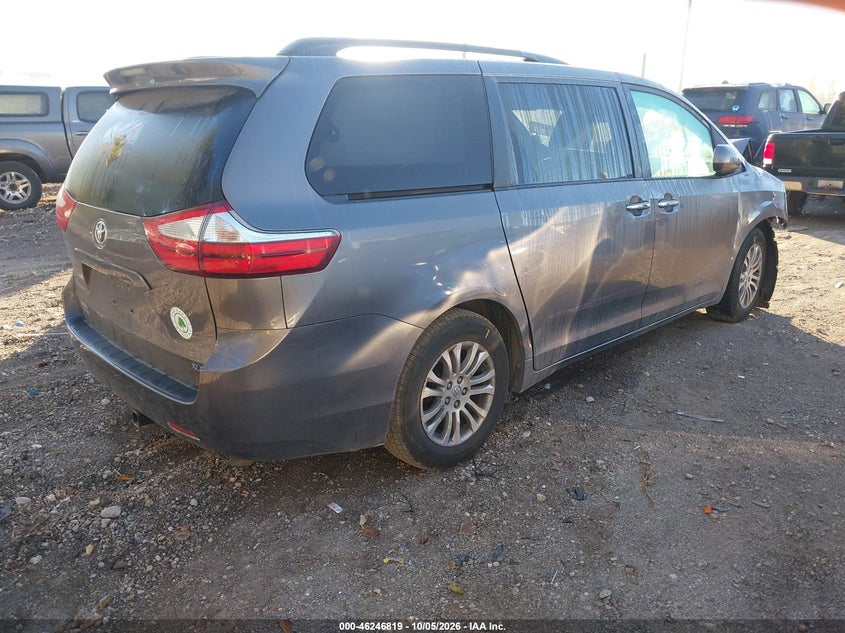 Vin: 5tdyk3dc8gs715280, lot: 46746845, toyota sienna xle 8 passenger 20164