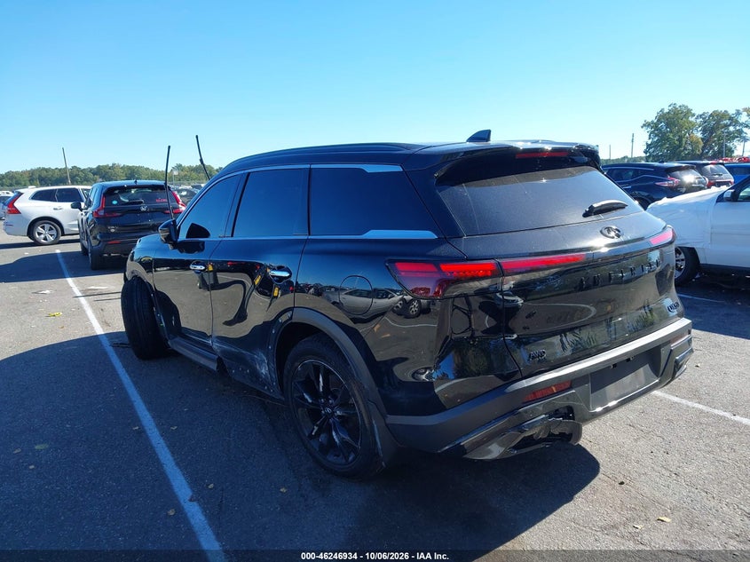 Vin: 5n1al1fs5sc336458, lot: 46746960, infiniti qx60 luxe awd 20253