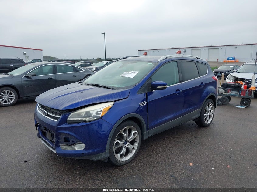 Vin: 1fmcu9jxxeua09835, lot: 46746974, ford escape titanium 20142
