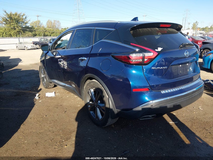 Vin: 5n1az2mjxkn120947, lot: 46747047, nissan murano platinum 20193