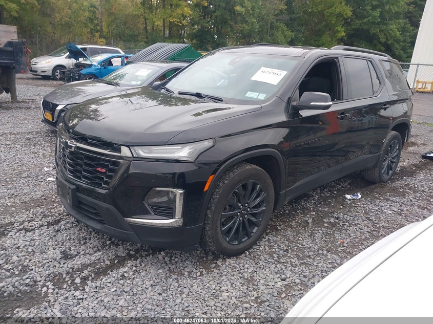 Vin: 1gnevjkwxnj182717, lot: 46747089, chevrolet traverse awd rs 20222