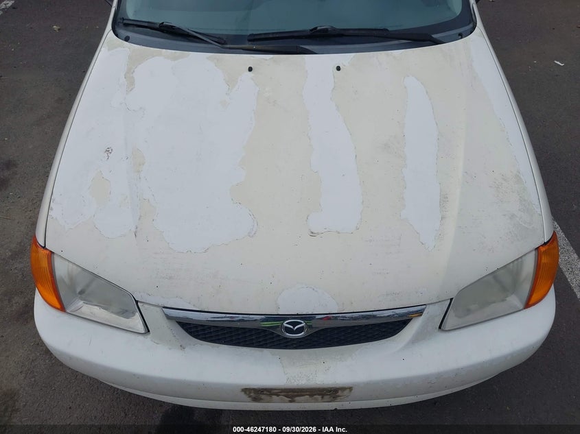 MAZDA PROTEGE 2000 VIN JM1BJ2218Y0275277