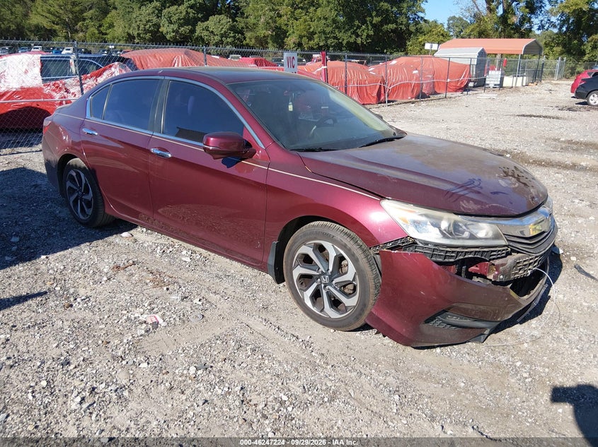 Vin: 1hgcr2f86ga155198, lot: 46747250, honda accord ex-l 20161