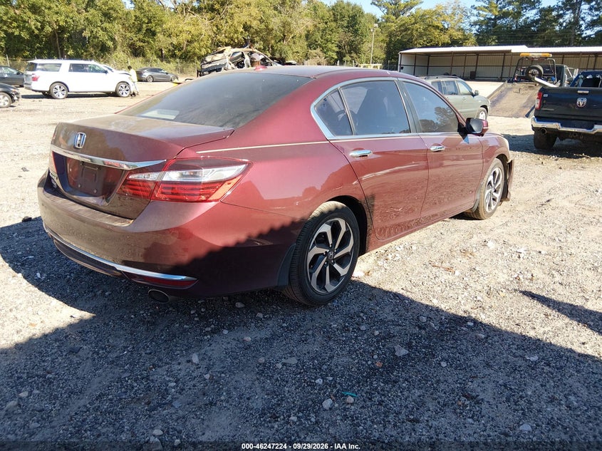 Vin: 1hgcr2f86ga155198, lot: 46747250, honda accord ex-l 20164