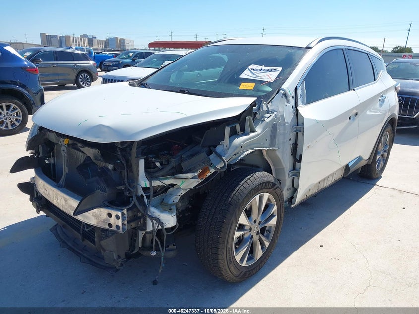 Vin: 5n1az2mg2jn197637, lot: 46747363, nissan murano sv 20182