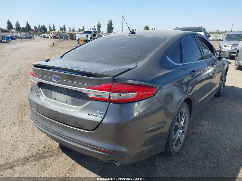 Vin: 3fa6p0lu4hr285730, lot: 46747501, ford fusion hybrid se 20174