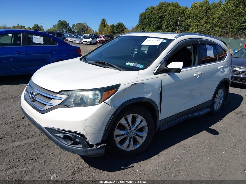 2014 Honda Cr-V Ex-L, Левый перёд, IAAI, VIN 5J6RM4H74EL105239 — фото 2
