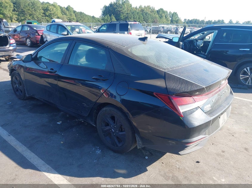 Vin: kmhls4ag7nu233119, lot: 46747780, hyundai elantra sel 20223