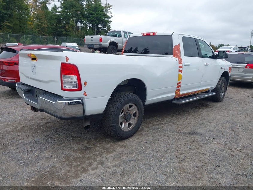 Vin: 3c6ur5jl9mg508652, lot: 46747799, ram 2500 big horn  4x4 8' box 20214