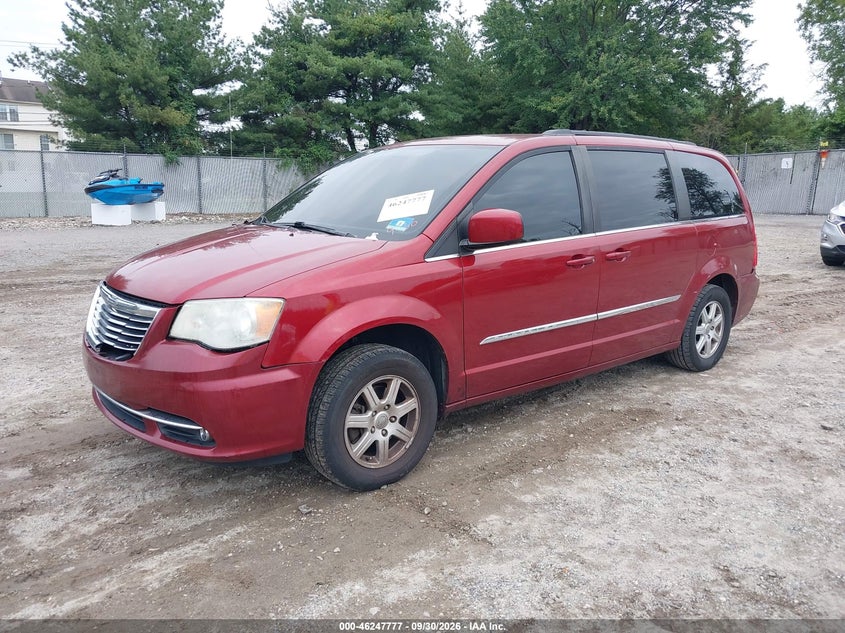 Vin: 2a4rr5dg1br750866, lot: 46747803, chrysler town & country touring 20112