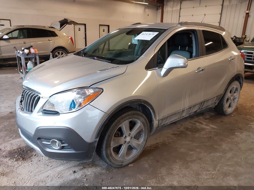 2014 Buick Encore Leather, Удар спереди, IAAI, VIN KL4CJCSB8EB514176 — фото 2