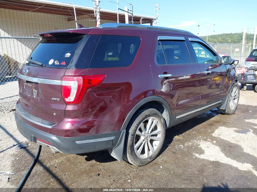 Vin: 1fm5k8f8xjgc66724, lot: 46747955, ford explorer limited 20184