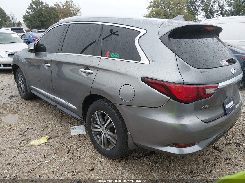 Vin: 5n1dl0mm8lc522167, lot: 46748026, infiniti qx60 luxe awd 20203
