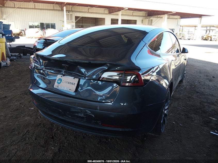 Vin: 5yj3e1ec7mf856264, lot: 46748102, tesla model 3 performance dual motor all-wheel drive 20214