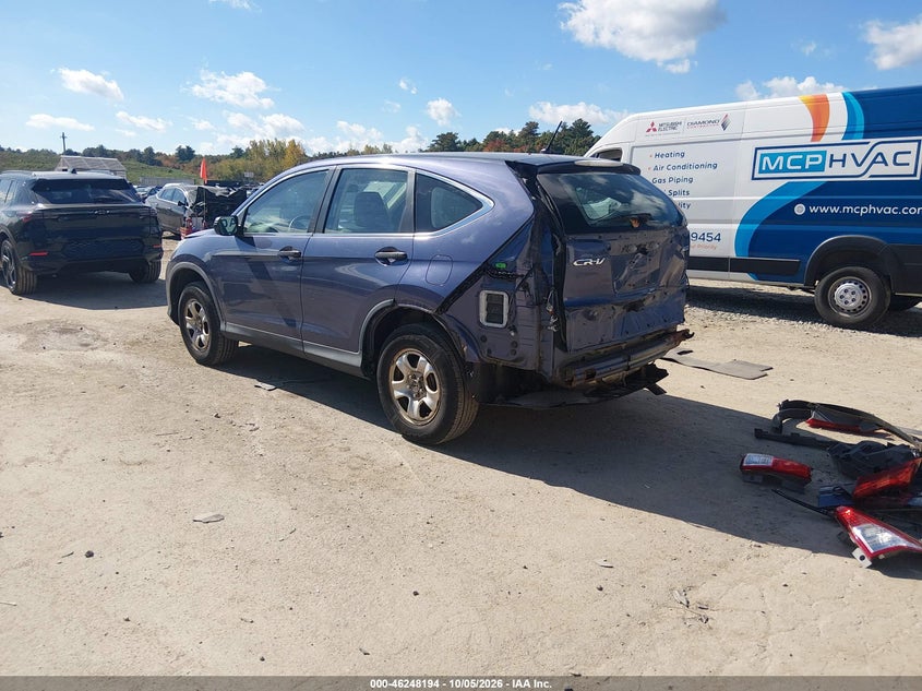Vin: 2hkrm4h36dh648081, lot: 46748220, honda cr-v lx 20133