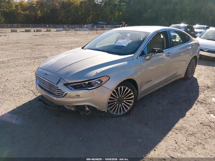 Vin: 3fa6p0ru5hr388694, lot: 46748318, ford fusion hybrid titanium 20172