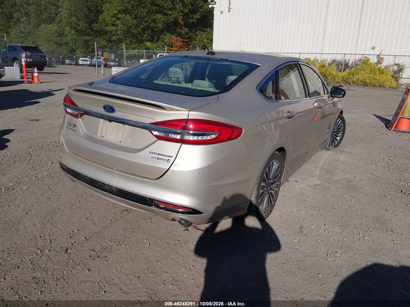 Vin: 3fa6p0ru5hr388694, lot: 46748318, ford fusion hybrid titanium 20174