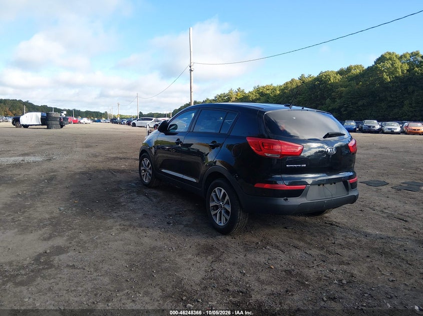 Vin: kndpbcac9f7781524, lot: 46748392, kia sportage lx 20153