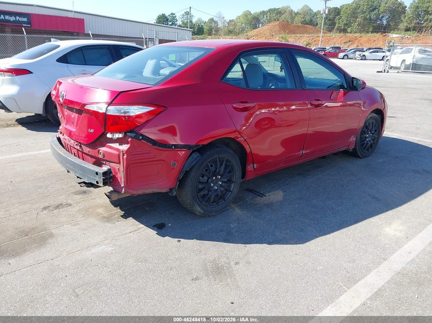 Vin: 2t1burhe7fc300814, lot: 46748444, toyota corolla le 20154