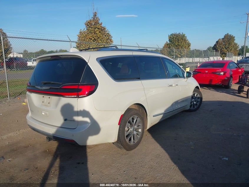 Vin: 2c4rc1n75mr565818, lot: 46748804, chrysler pacifica hybrid pinnacle 20214