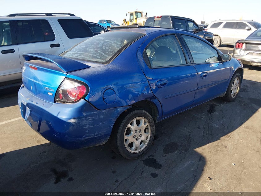DODGE NEON 2005 VIN 1B3ES56C95D195175