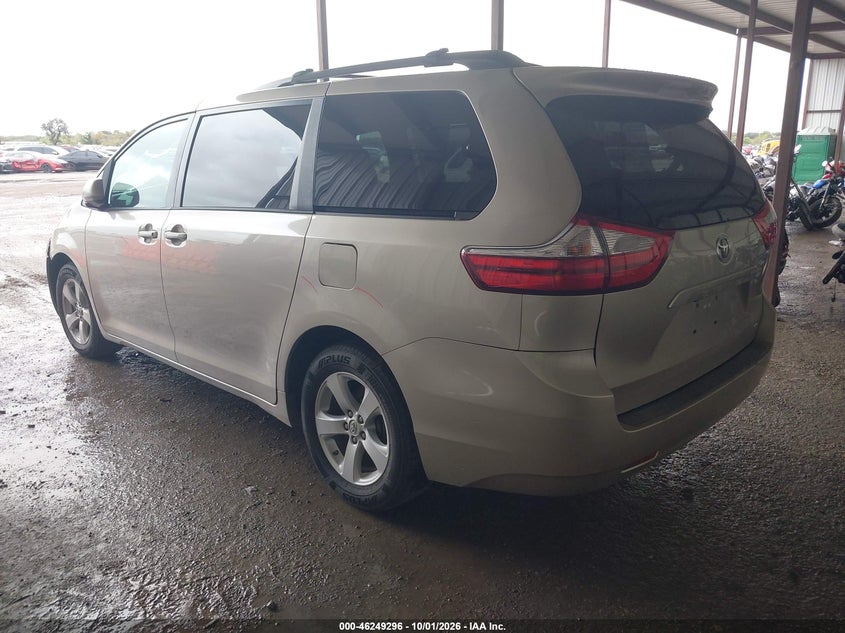 Vin: 5tdkz3dc4hs782705, lot: 46749322, toyota sienna le 8 passenger 20173