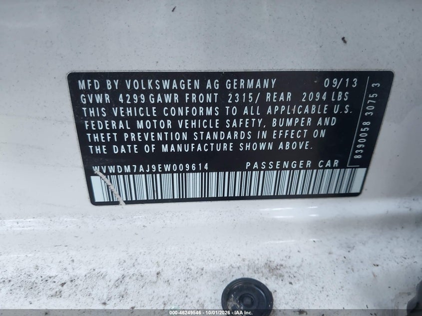 2014 VOLKSWAGEN GOLF 2.0L TDI · Photo 9