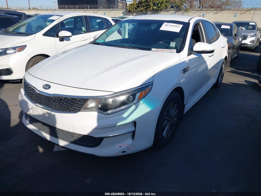 Vin: 5xxgt4l15gg067431, lot: 46749589, kia optima lx turbo 20162