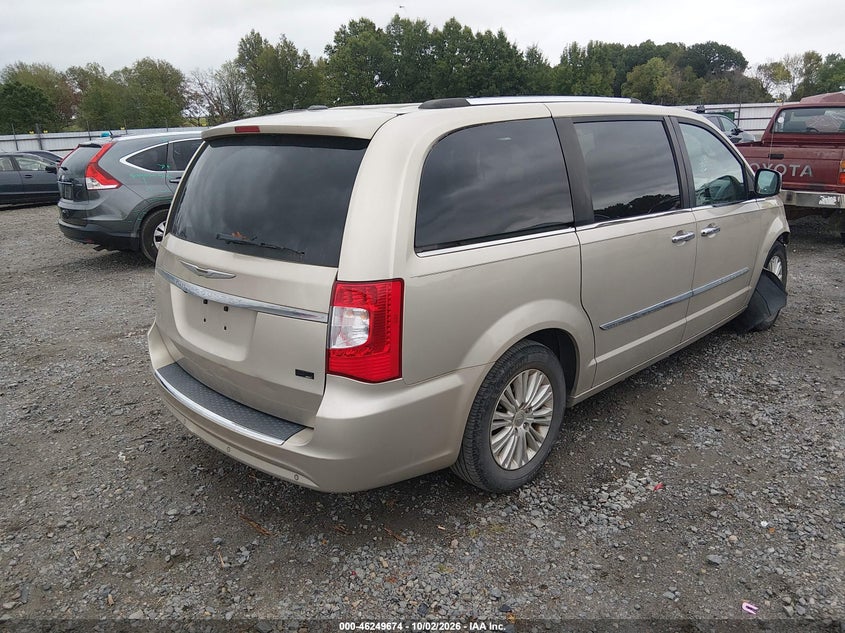 Vin: 2c4rc1gg9dr770121, lot: 46749701, chrysler town & country limited 20134